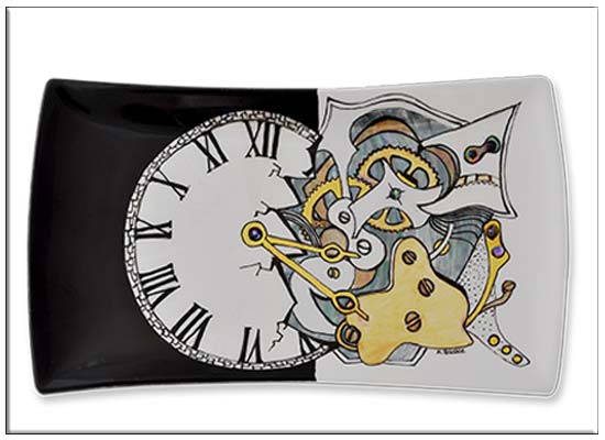 Clockworks plate by Anne Blake