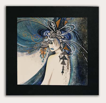 tile 'Lady in Blue' by Cl0tilde Ruegg
