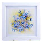 Framed tile - Blue Leschenaultia by Anne Blake